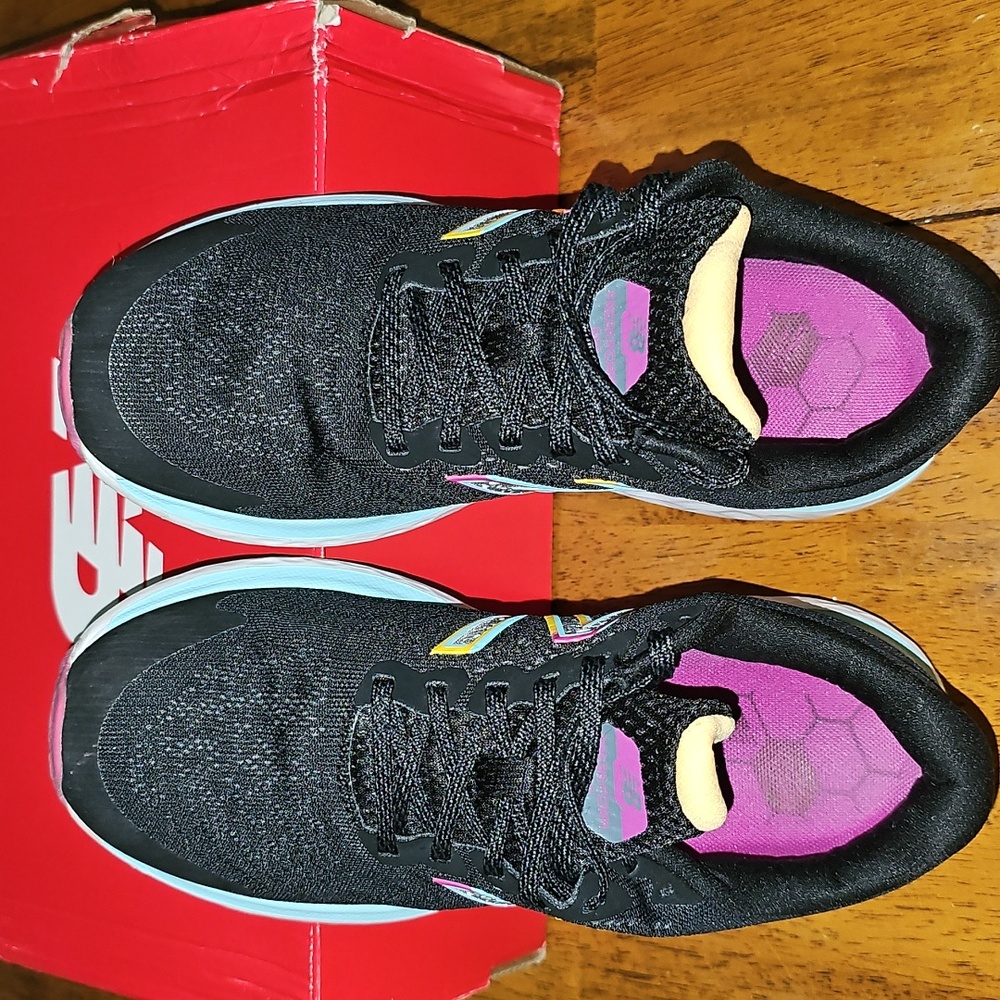 New Balance Black Sneakers with Multicolor Accents